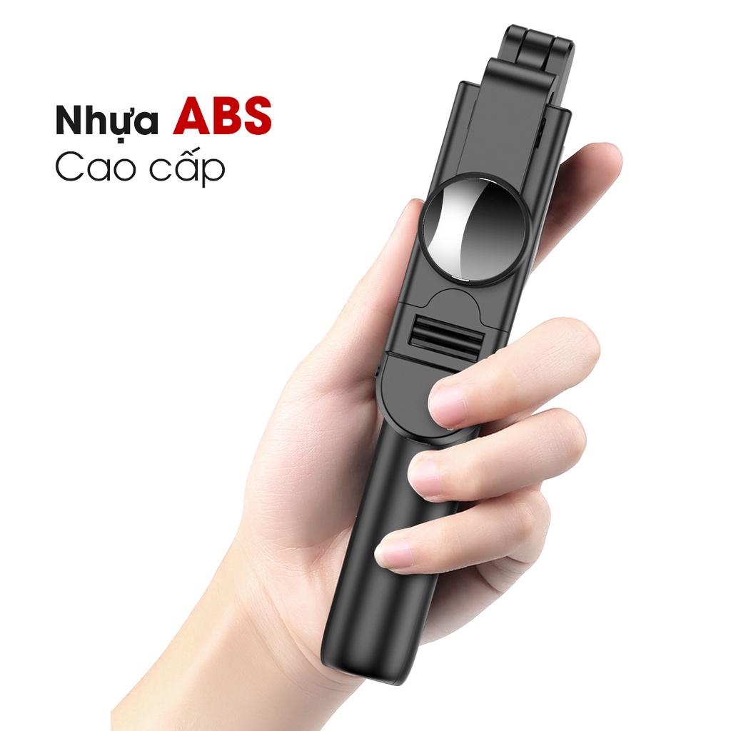 Gậy Chụp Ảnh Tự Sướng (Selfie), Tripod K10s + Remote Bluetooth (Có Gương) Cao Cấp | BigBuy360 - bigbuy360.vn