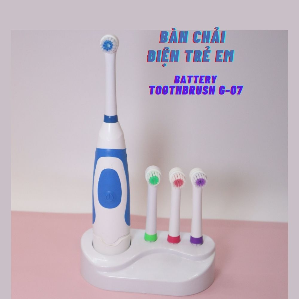 Bàn chải điện trẻ em battery toothbrush G-07, tiêu chuẩn châu âu (không kèm pin)