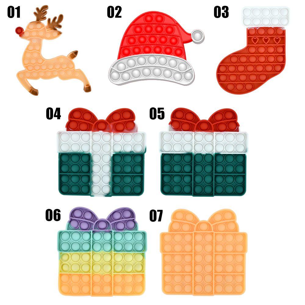 Bộ Đồ Chơi Fidget Spinner HìNh Mũ Ông Già Noel / Tuần LộC GiáNg Sinh Cho Trẻ Em