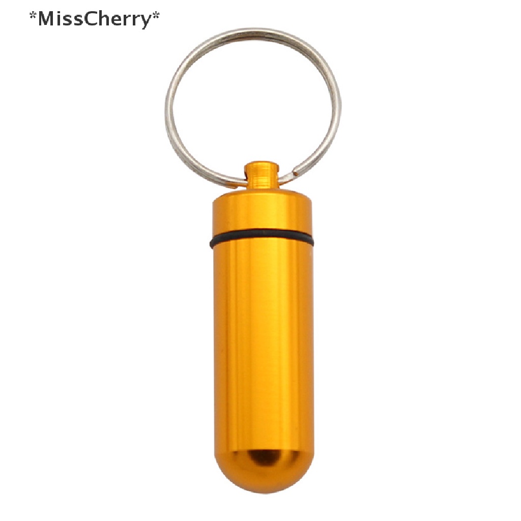 Móc khóa mini chống thấm nước dạng ống đựng thuốc độc đáo