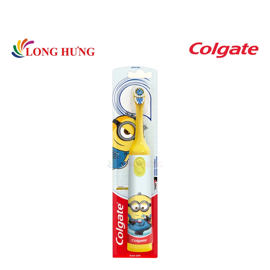 Bàn chải điện dùng pin trẻ em Colgate Minions - Hàng nhập khẩu