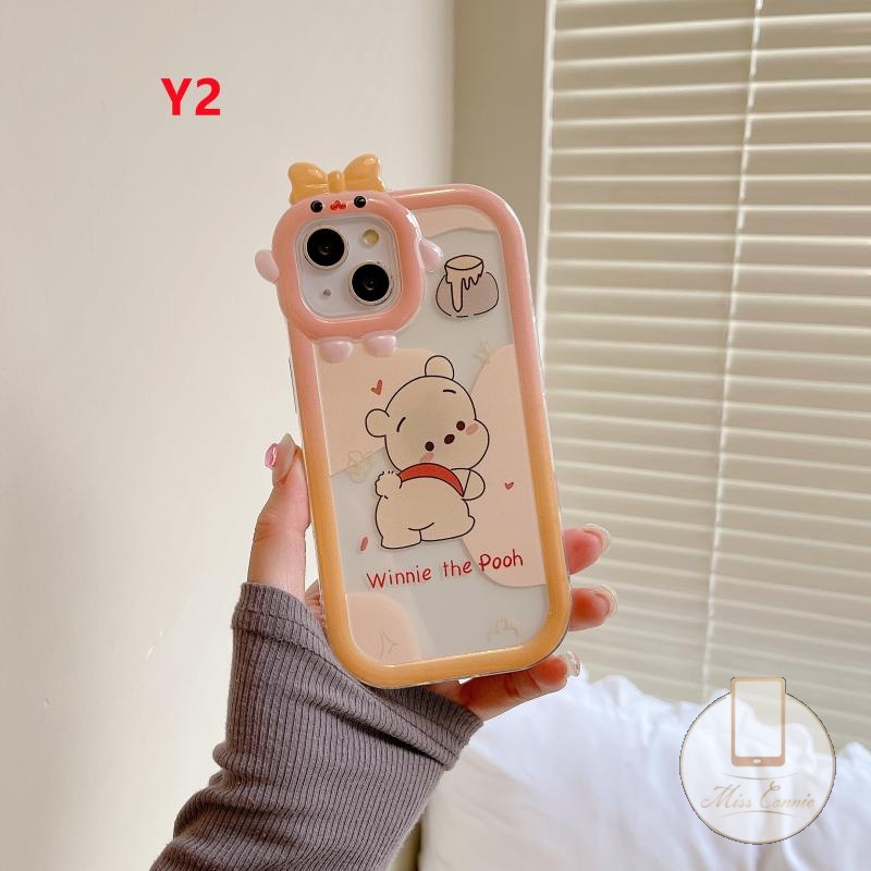 Ốp Điện Thoại Mềm Hình Winnie the Pooh 3D Cho IPhone 11 XR 6 6S 7 8 + 13 12 14 Pro MAX 14 + 11Pro MAX X XS MAX SE 2020