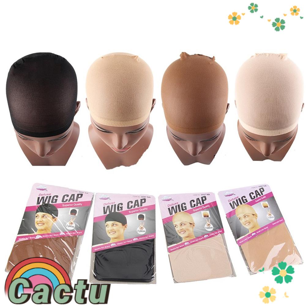 Bộ 2 Mũ Đội Tóc Giả Bằng Nylon Co Giãn Phối Ren Dùng Hóa Trang