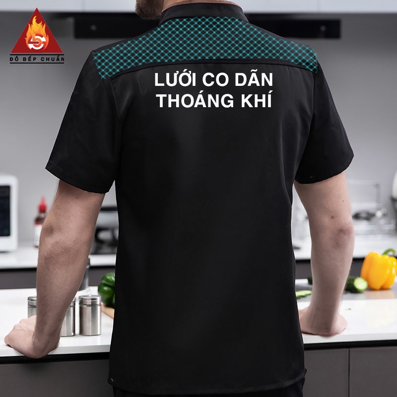 ĐỒNG PHỤC BẾP 2 MÀU TRẮNG ĐEN