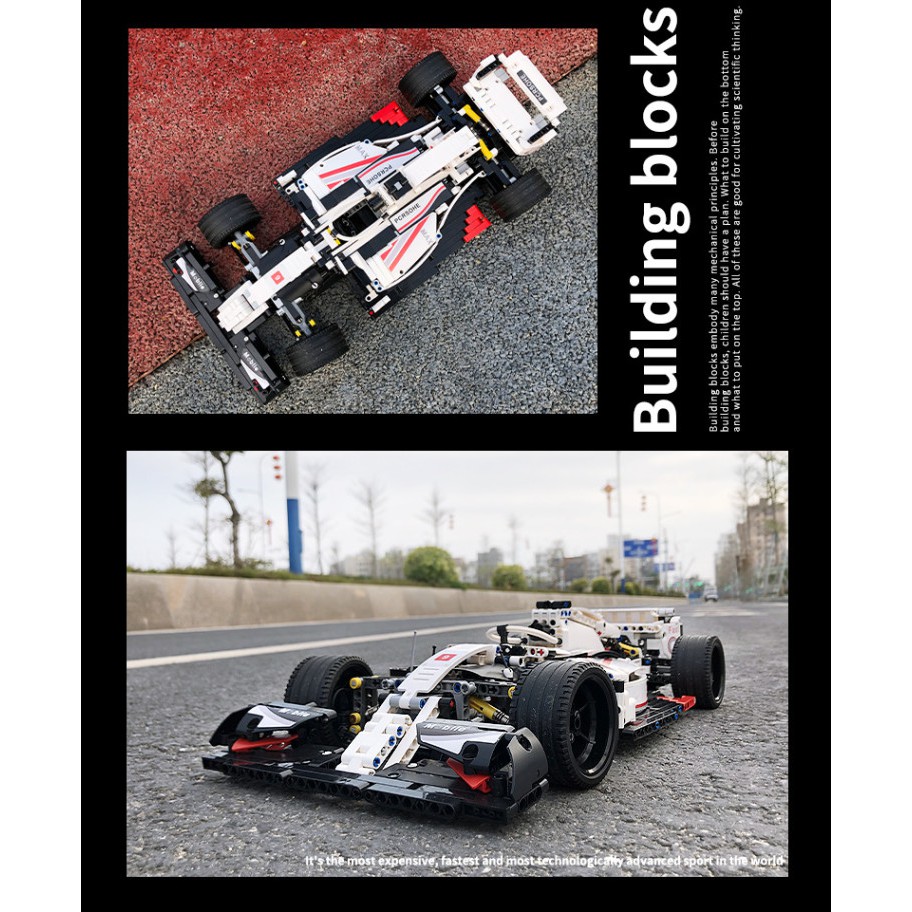 Mẫu Lắp Ráp Techinc Siêu xe Ferrari F1 Mould king 13117