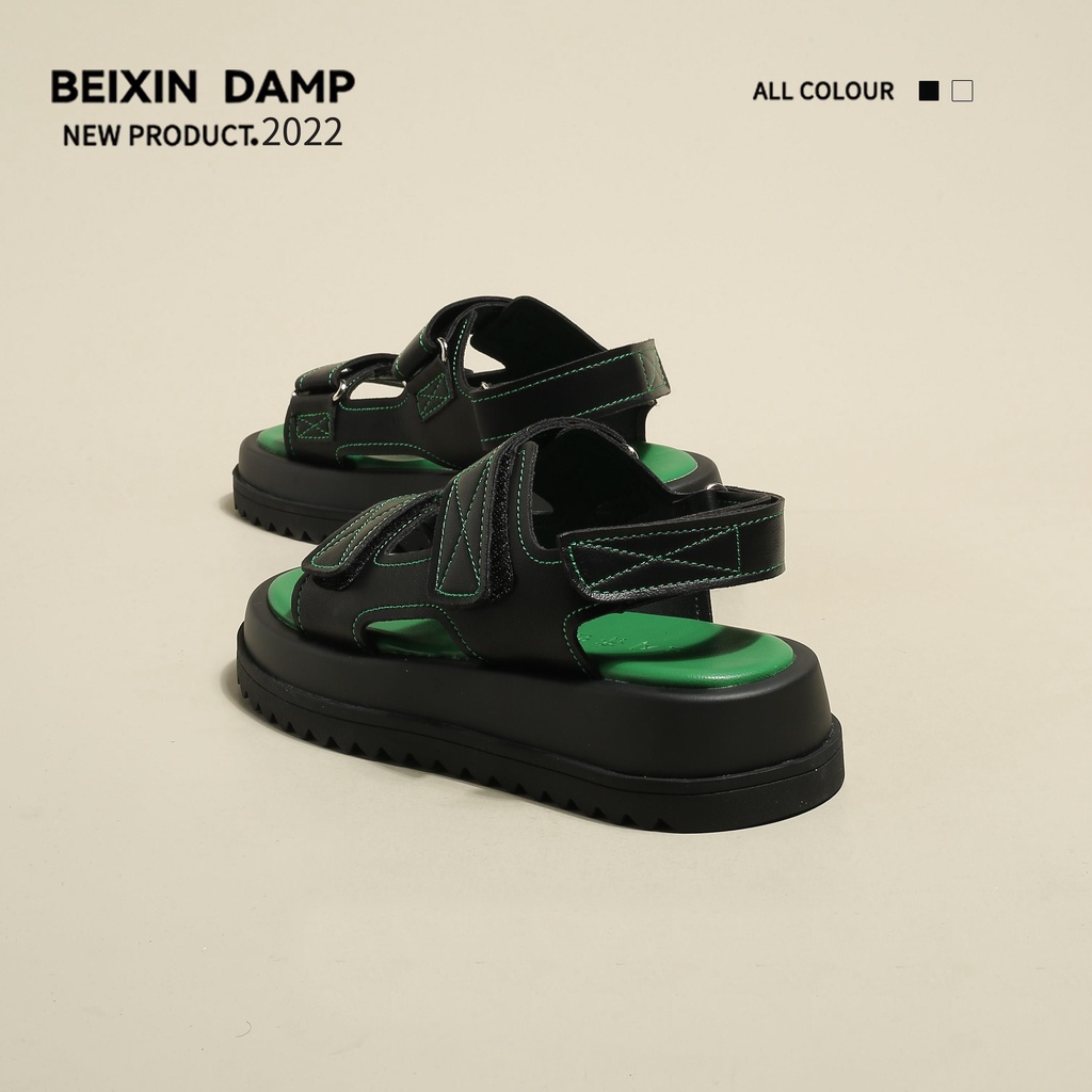 Giày Sandal Thể Thao Quai Dán Đế Mềm Dày Siêu Nhẹ Thời Trang Mùa Hè Hàn Quốc 2022