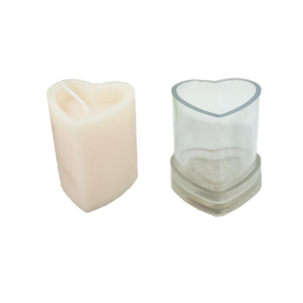 Khuôn Nhựa Acrylic Tạo Hình Làm Nến/Xà Phòng Hình Trái Tim 3D DIY
