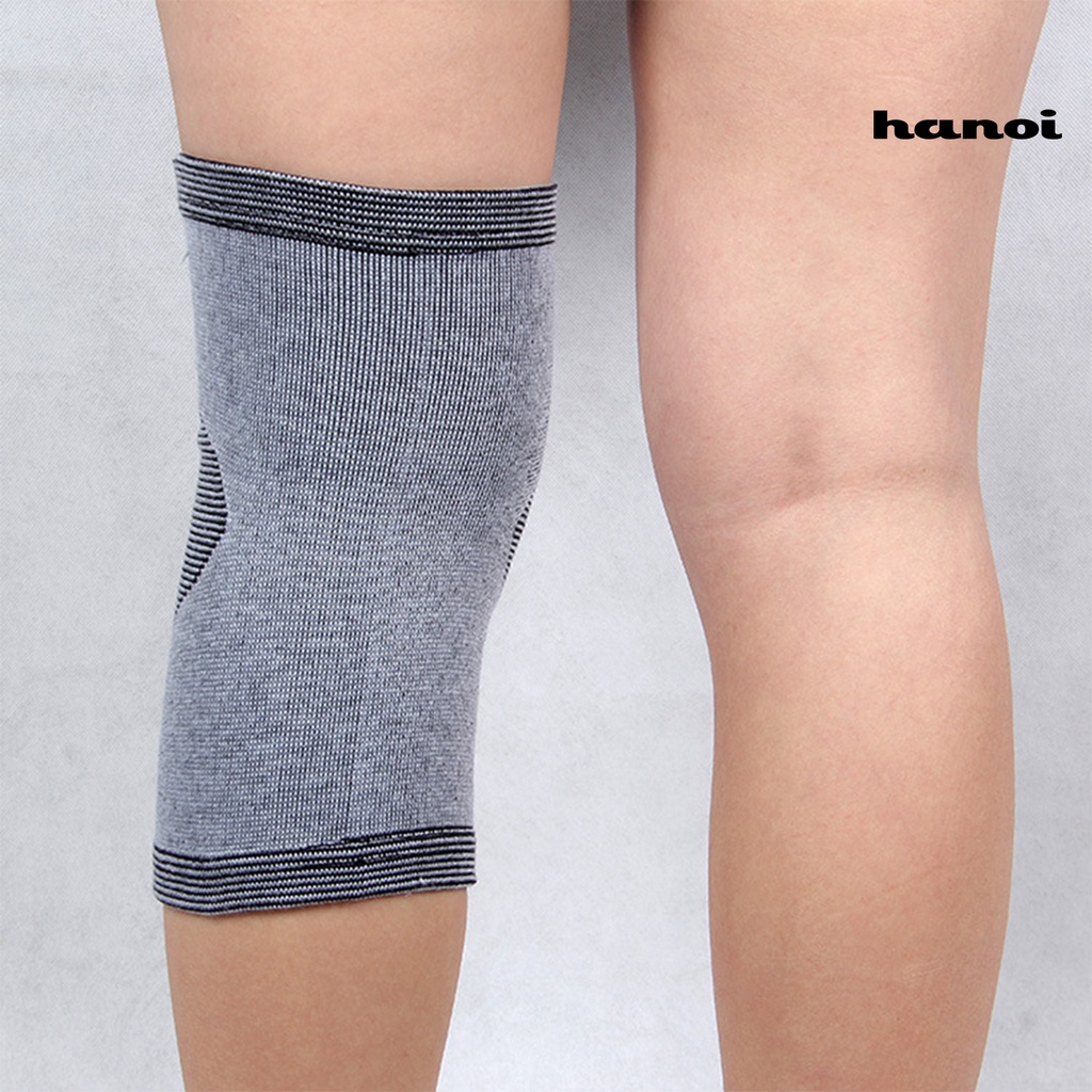 1 cặp đệm bảo vệ đầu gối bằng cotton polyester co giãn cho hoạt động thể thao ngoài trời