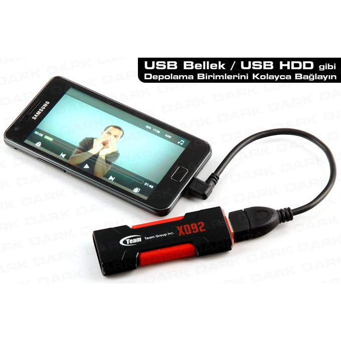 Cáp OTG Micro USB To USB Bẻ cong góc 90 độ  - Loại zin bóc thiết bị