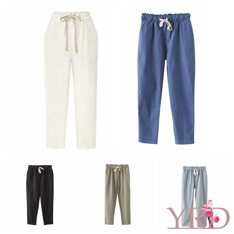 Quần suông lưng thun năng động thoải mái cho nữ | BigBuy360 - bigbuy360.vn