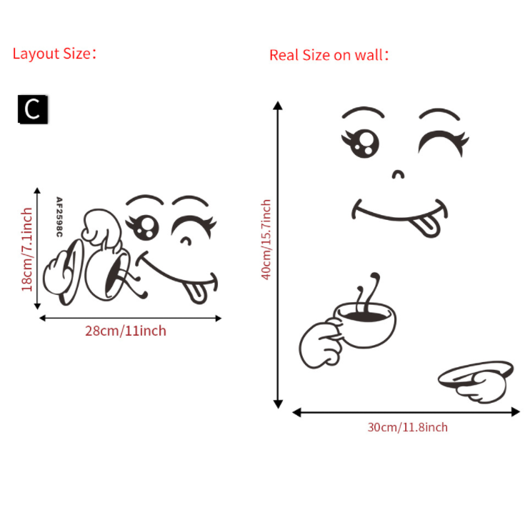 Nhãn dán tủ lạnh/ dán tường trang trí nhà bếp DIY