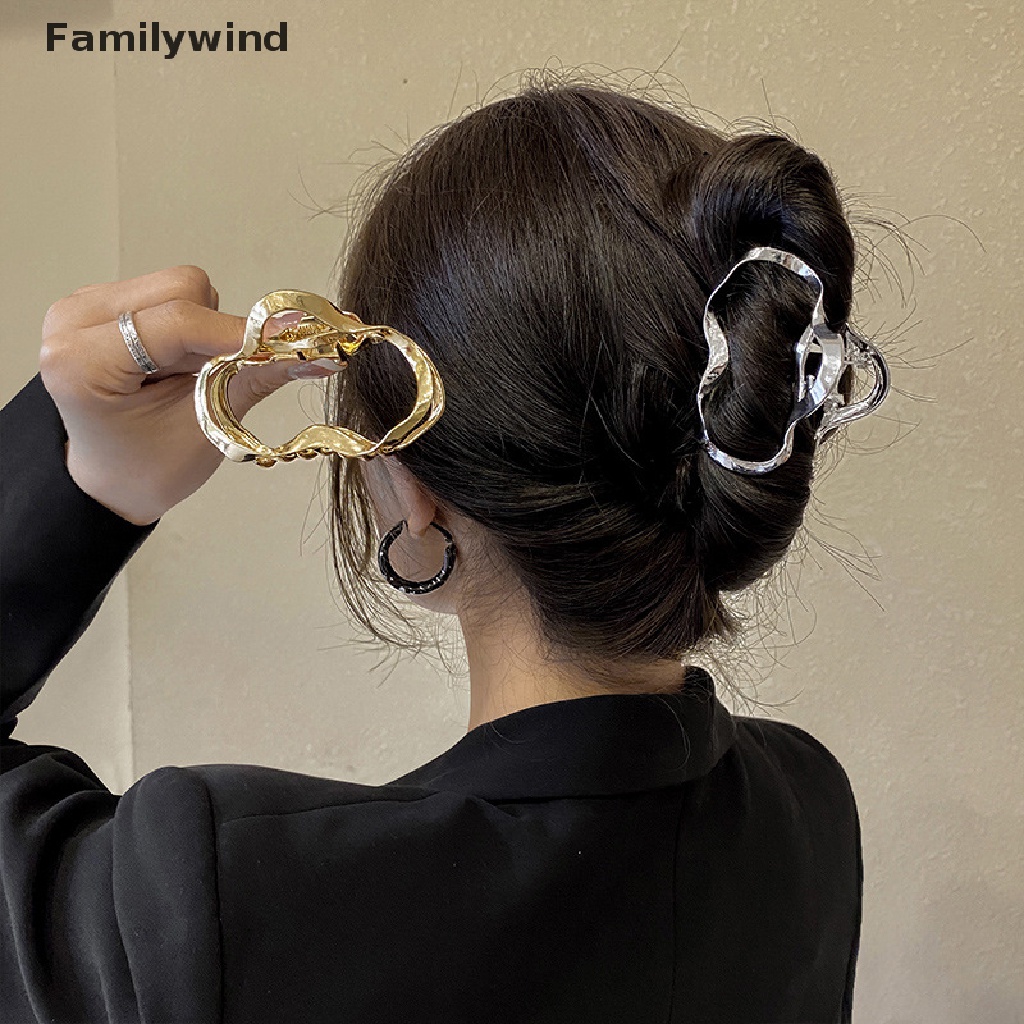 Kẹp Tóc Kim Loại Bản Lớn Phong Cách Hàn Quốc Thời Trang Cho Nữ