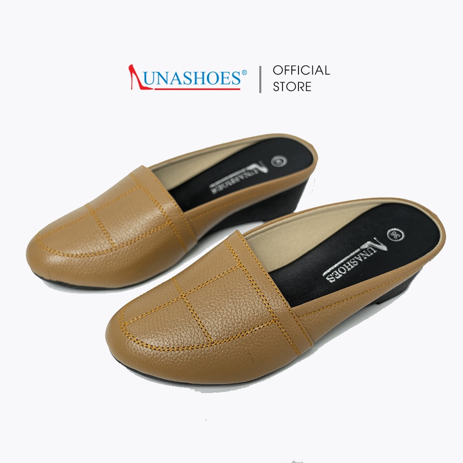 Giày sục nữ da bò 100% đế tpr chống trơn siêu bền LUNASHOES 6207 full box hàng cao cấp có sẵn