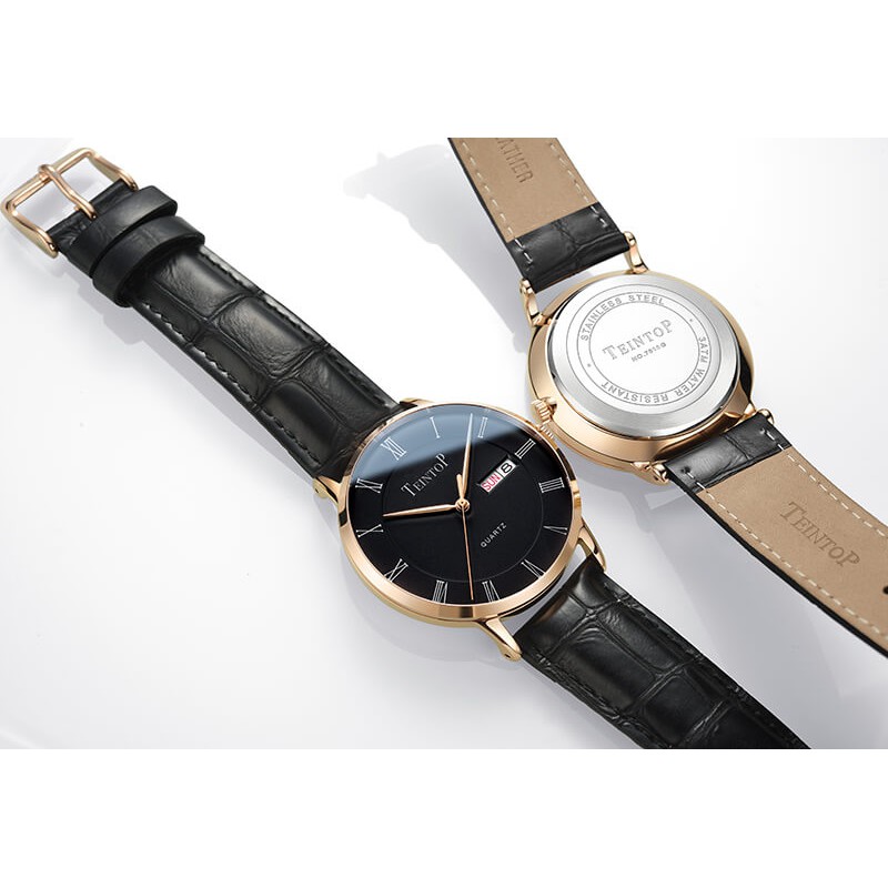 Đồng hồ nam chính hãng Teintop T7016-1 mặt đen ,Kính sapphire,chống xước,Chống nước,Đồng hồ Quartz Pin,Bảo Hành 12 tháng