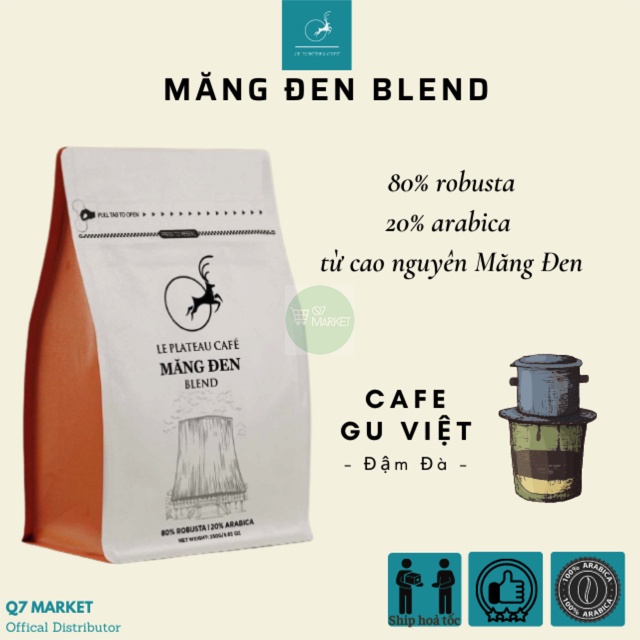 Cà phê Robusta rang xay, thơm ngon hương vị đậm đà, ca phe phin, cold brew Măng Đen Blend coffee, q7market | BigBuy360 - bigbuy360.vn