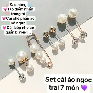 Set cài áo kim băng 7 chi tiết