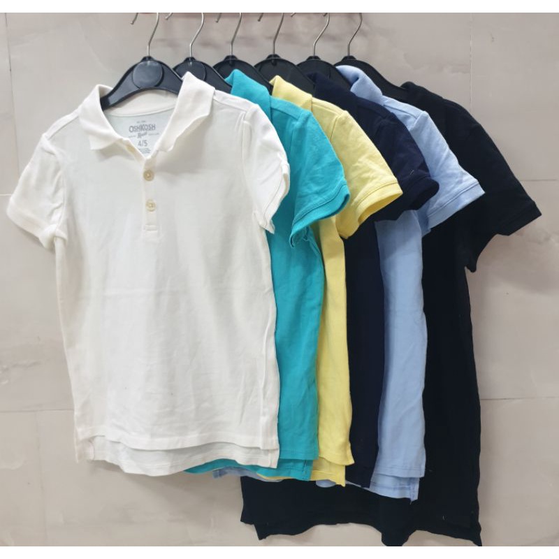 Áo thun polo có cổ bé gái 20-45kg (hàng vnxk xịn)