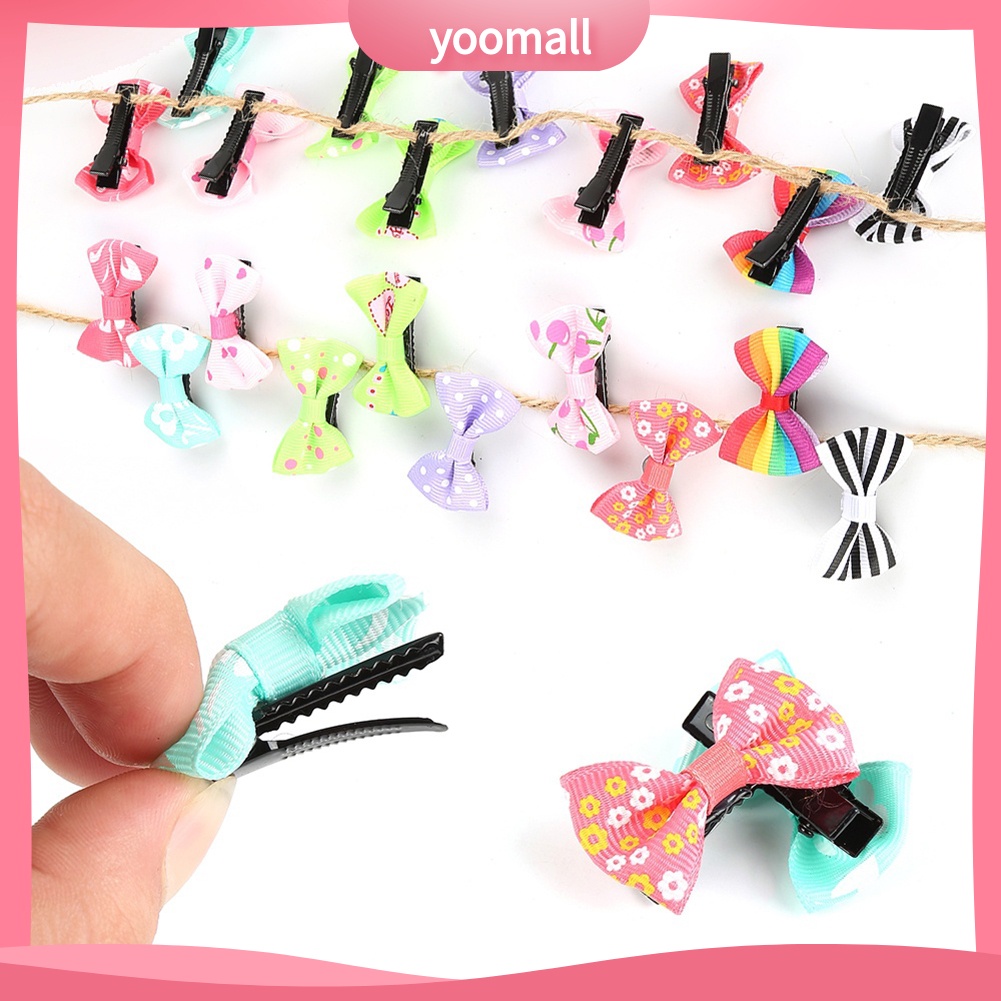 Set 10 kẹp tóc nơ hoa xinh xắn cho bé gái