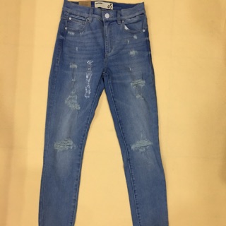 Quần jeans rách Garage lưng cao xuất dư siêu đẹp