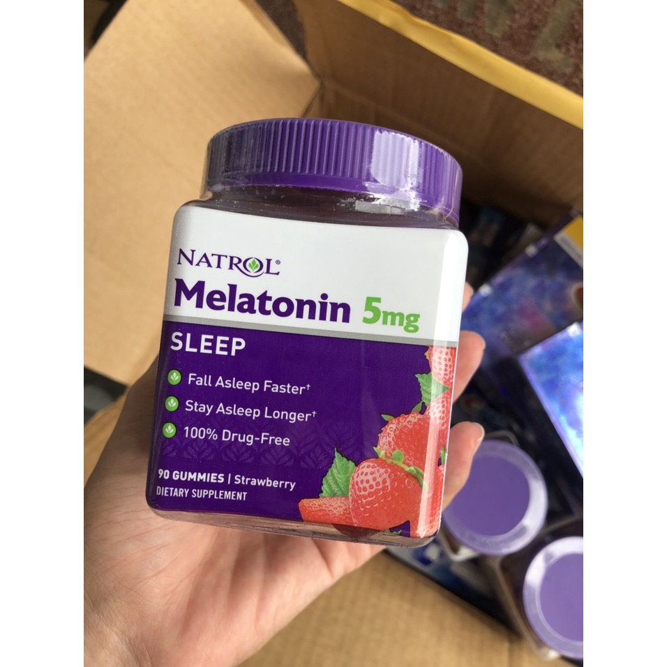 Kẹo dẻo giúp ngủ ngon Melatonin 5mg 90 viên của Natrol Gum