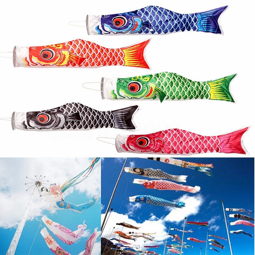 Cờ koinobori treo trang trí ngoài trời 40 / 70 / 100cm độc đáo