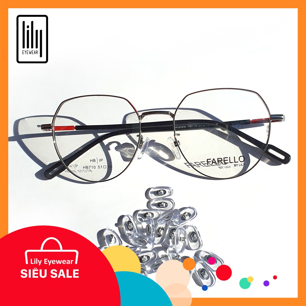 [Mã SKAMCLU7 giảm 10% cho đơn từ 0Đ] Đệm Mũi Silicon Trắng Trong Gọng Kính Chống Trượt Tiện Lợi Lilyeyewear