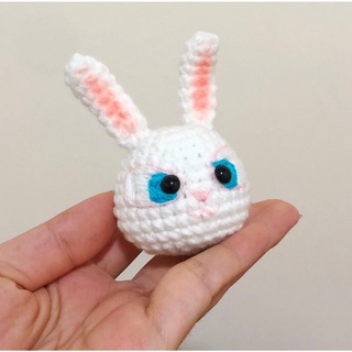 Móc khóa thỏ trắng handmade Móc khóa theo yêu cầu