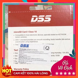 Giá Huỷ Diệt Thẻ nhớ 32GB DSS 80MB/s - rất phù hợp lăp camera k8386