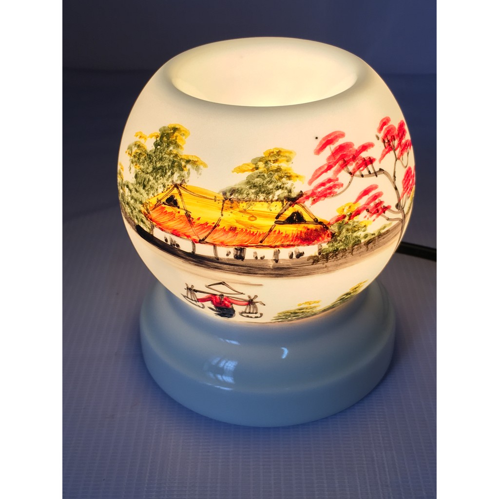 Combo tinh dầu sả chanh IAT 10ml Đèn xông tinh dầu điện MNB (Ghi chú mã)