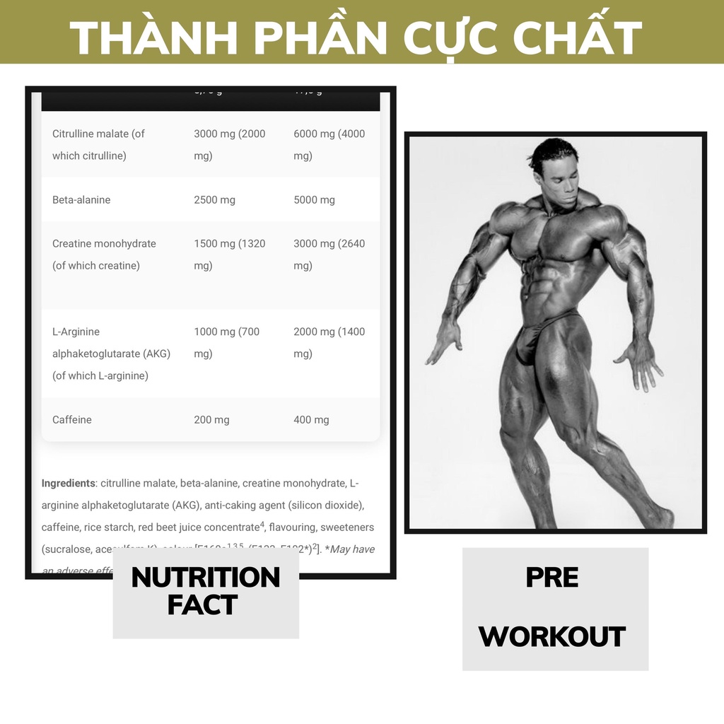 SHAABOOM PUMP - TĂNG SỨC MẠNH THÀNH PHẦN KHỦNG - HÃNG KEVIN LERVONE - CHÍNH HÃNG CÔNG TY MUSCLE NUTRITION