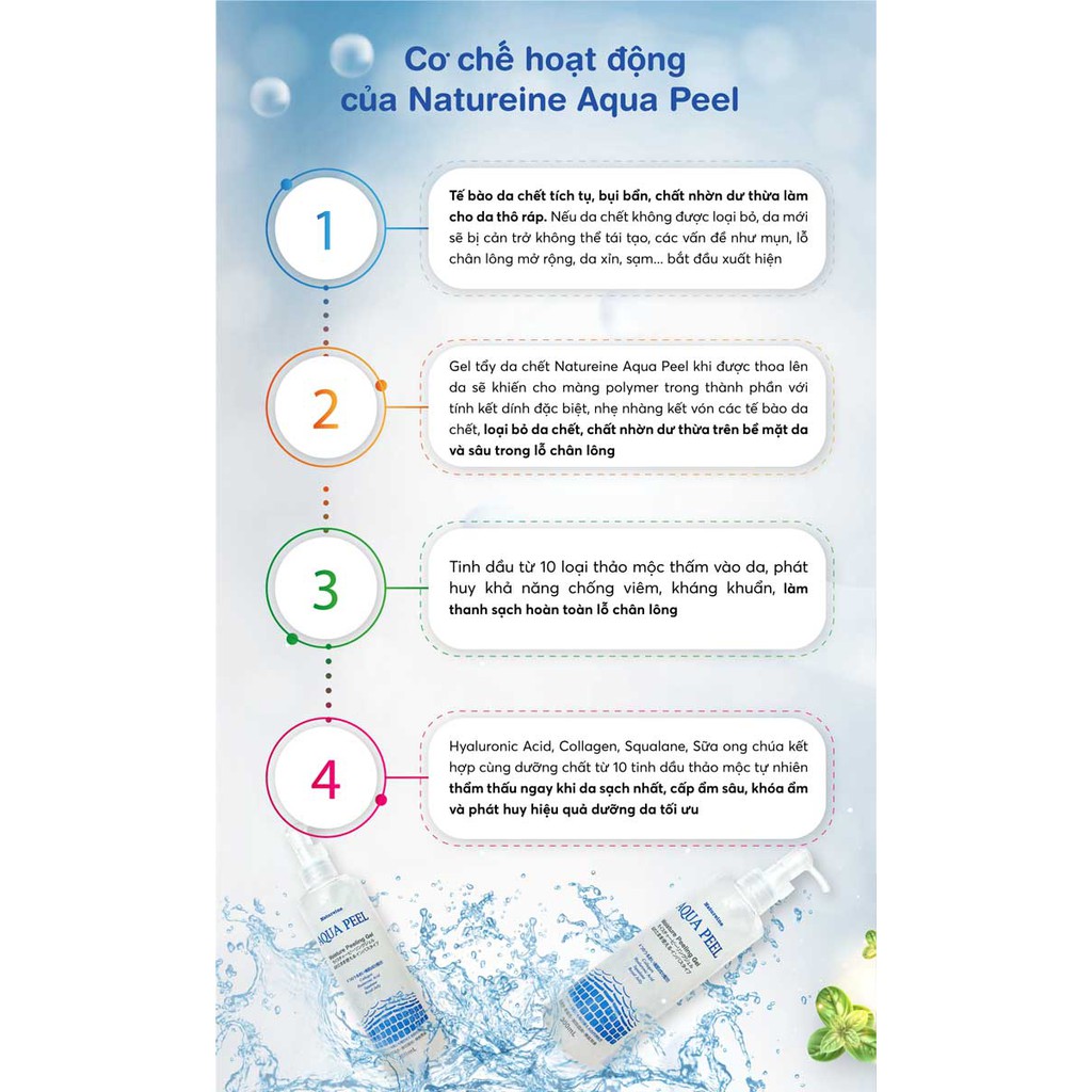  Gel Tẩy Tế Bào Chết Dưỡng Ẩm Da Natureine AQUA PEEL Moisture Peeling Gel 300ml | BigBuy360 - bigbuy360.vn