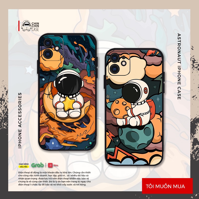 Vỏ ốp iPhone Phi Hành Gia chống sốc cho iPhone 6/6pl/6s/6spl/7/7pl/8/8pl/x/xs/11/12/13/pro/max - Chinchincase
