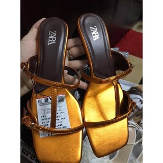 (Hàng order ). Guốc Zara 2 màu da rắn + cam 💖💖