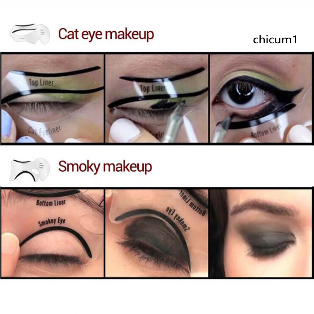 Bộ 2 / 10 Khuôn Kẻ Mắt Trang Điểm Chuyên Nghiệp Độc Đáo