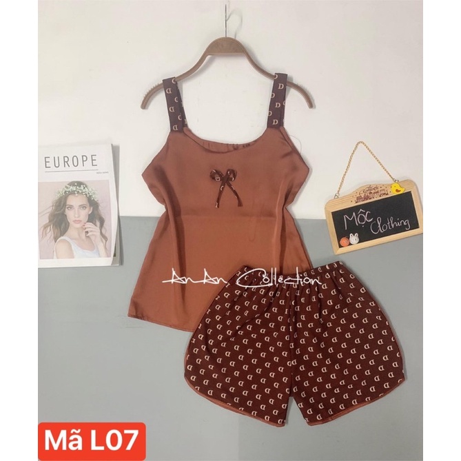Đồ ngủ bigsize nữ 2 dây lụa satin, Bộ ngủ bigsize nữ hai dây lụa satin 40 đến 80kg | BigBuy360 - bigbuy360.vn