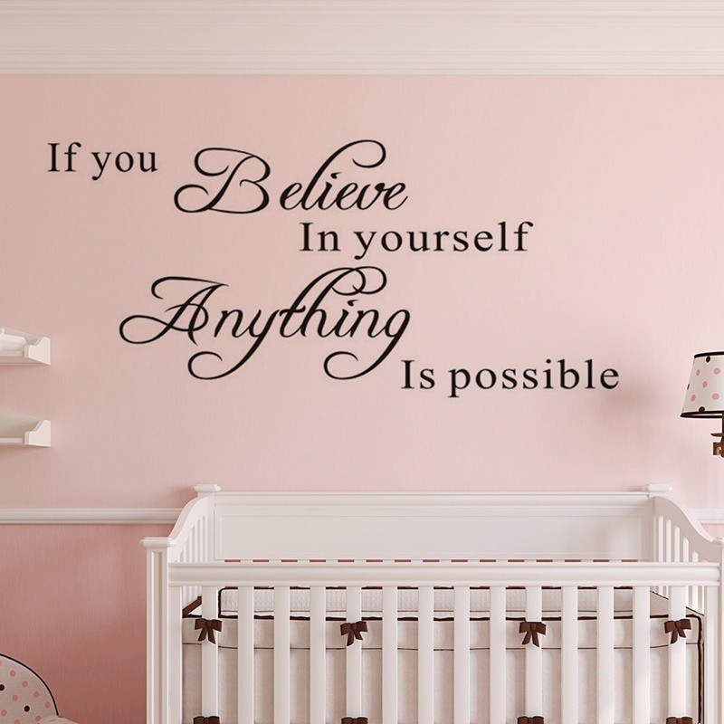 Miếng dán tường hình câu trích dẫn độc đáo phong cách