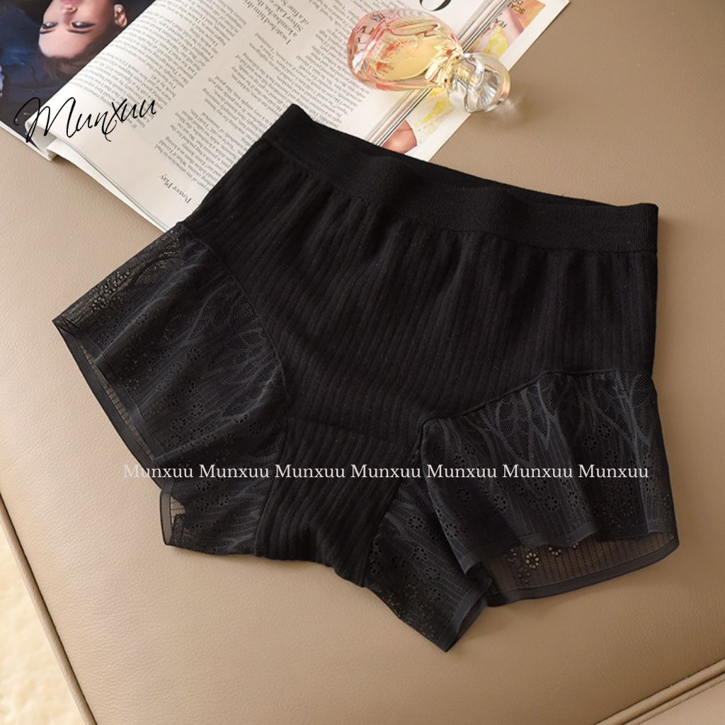 Quần mặc váy bảo hộ vải cotton lạnh cao cấp phối ren mềm co dãn, chống lộ chống hằn vết - MUNXUU QV07
