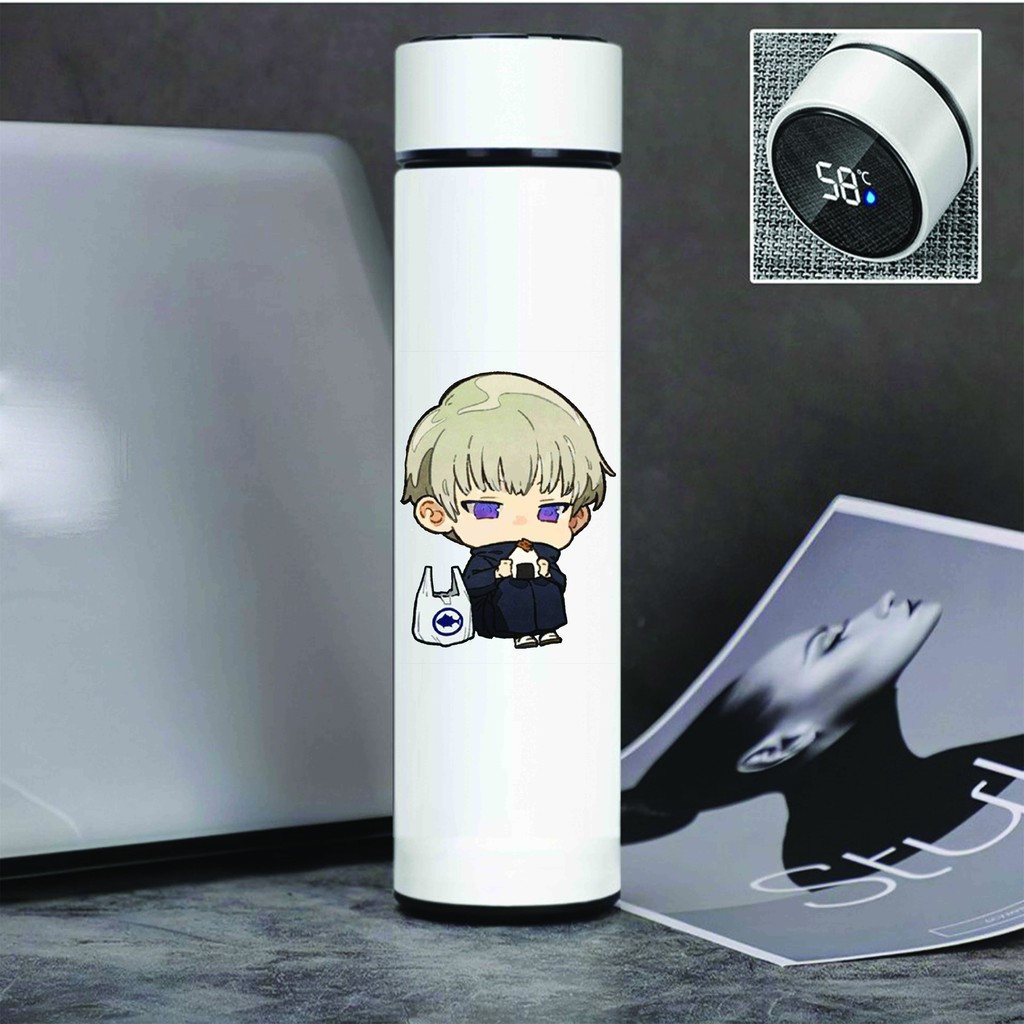 Bình giữ nhiệt đựng nước in hình JUJUTSU KAISEN CHÚ THUẬT HỒI CHIẾN game tiện lợi xinh xắn anime chibi M1