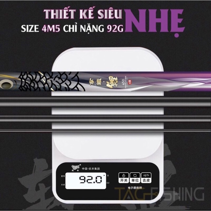 Cần câu tay Gama FX Khải Hoàn 4H28i tặng kèm ngọn và bảo hành lóng 2 lóng trong 1 năm miễn phí