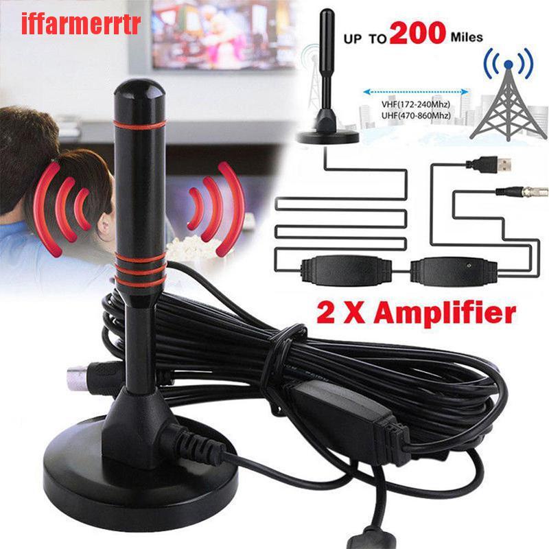 Ăng Ten Khuếch Đại Tín Hiệu Truyền Hình Kỹ Thuật Số Hd 200 Dặm Cho Tv Hdtv Vhf / Uhf Kgd | BigBuy360 - bigbuy360.vn