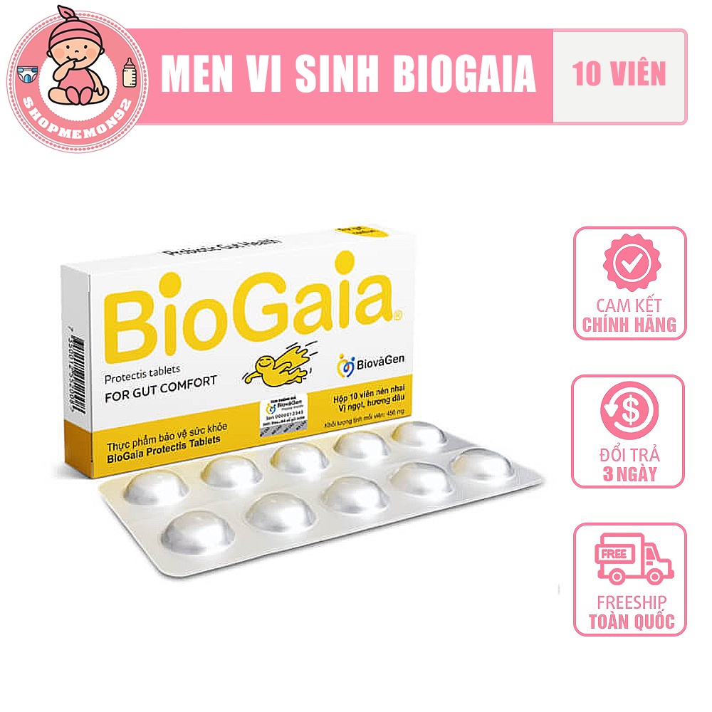 Men vi sinh Biogaia dạng viên - giảm táo bón, nôn trớ An toàn cho Bé và Mẹ Bầu