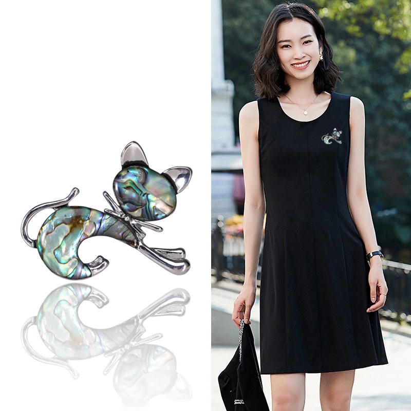 Ghim Cài Áo Kim Loại Hình Mèo Dễ Thương Thời Trang