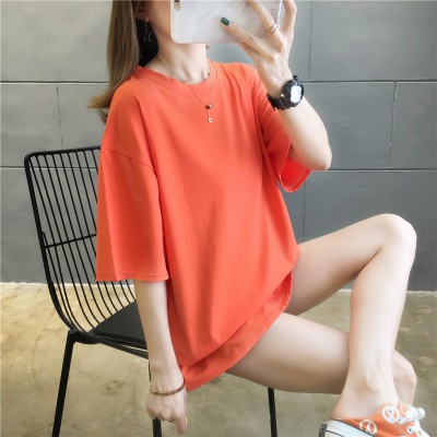 Summer candy color solid color Women Clothes short-sleeved women's T-shirt top | BigBuy360 - bigbuy360.vn