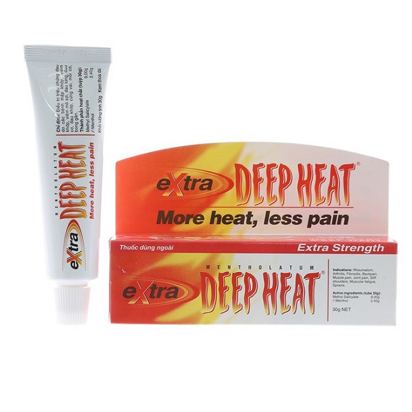 Deep Heat, Deep Heat Extra Kem Bôi Xoa Bóp Giảm Đau Tuýp 30gram