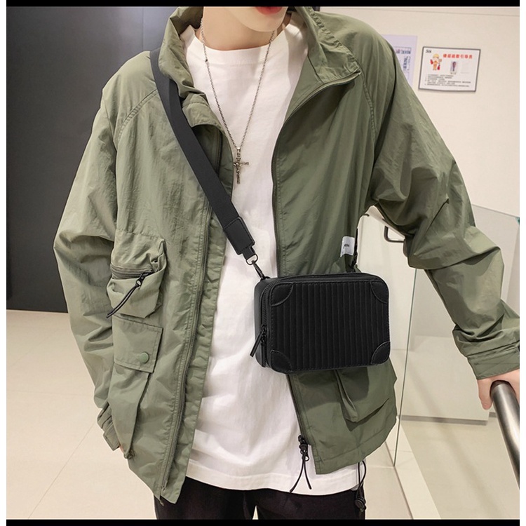 Túi da đeo chéo thời trang sành điệu cho nam Men Sling Bag Shoulder Bag Crossbody Bag Messenger Bag for Men Birthday Gift
