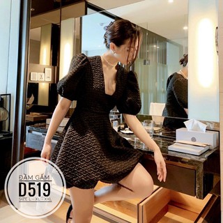 Bigsize Đầm gấm D519