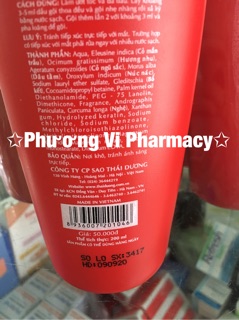 Dầu gội Thái Dương 3 đỏ