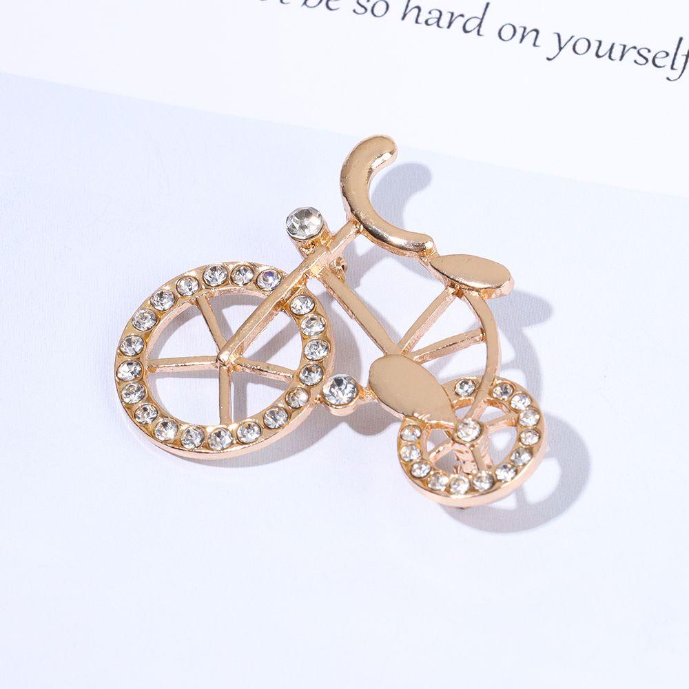 ME Ghim Cài Áo Hình Xe Đạp Đính Đá Nhân Tạo Thời Trang