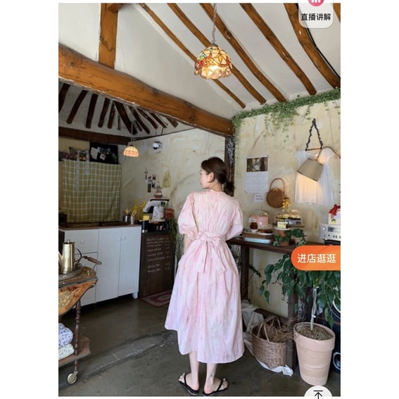 Đầm xoè thắt nơ vintage