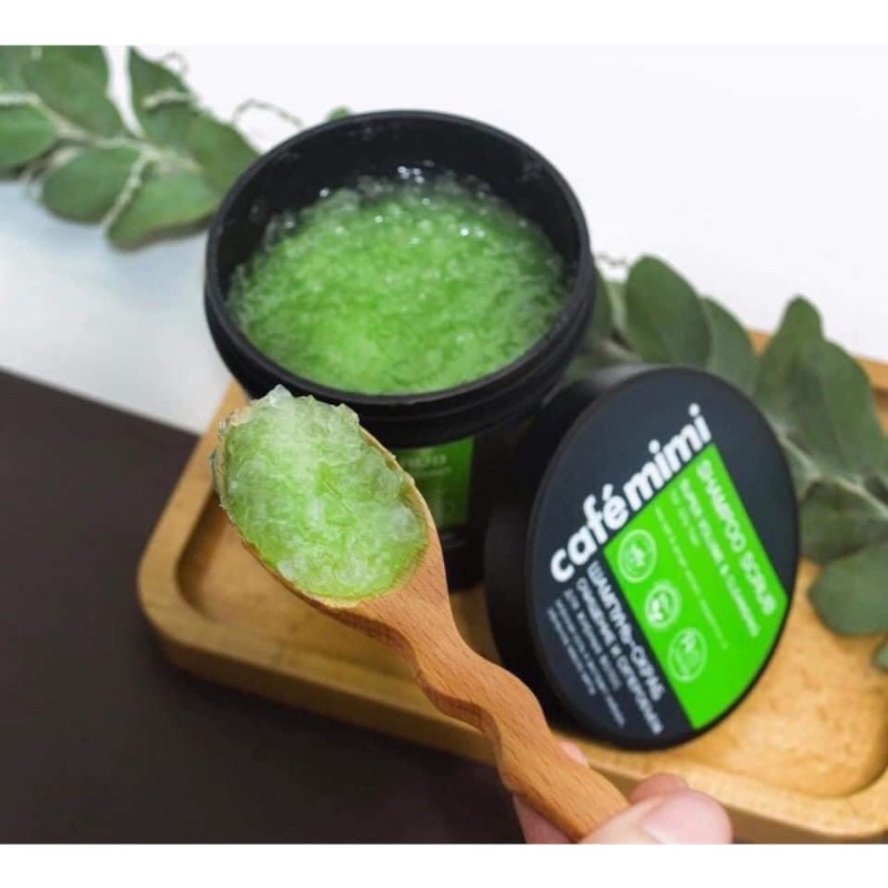 Dầu gội tẩy da chết da đầu, tăng phồng kích thích mọc tóc Cafe Mimi Shampoo Scrub Supervolume and Cleansing 330g
